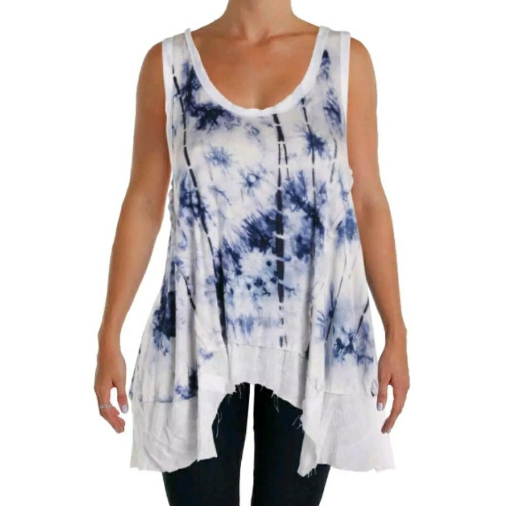 🎀CLEARANCE🎀 NWT VINTAGE HAVANA tie die raw hem tank $50 MSRP